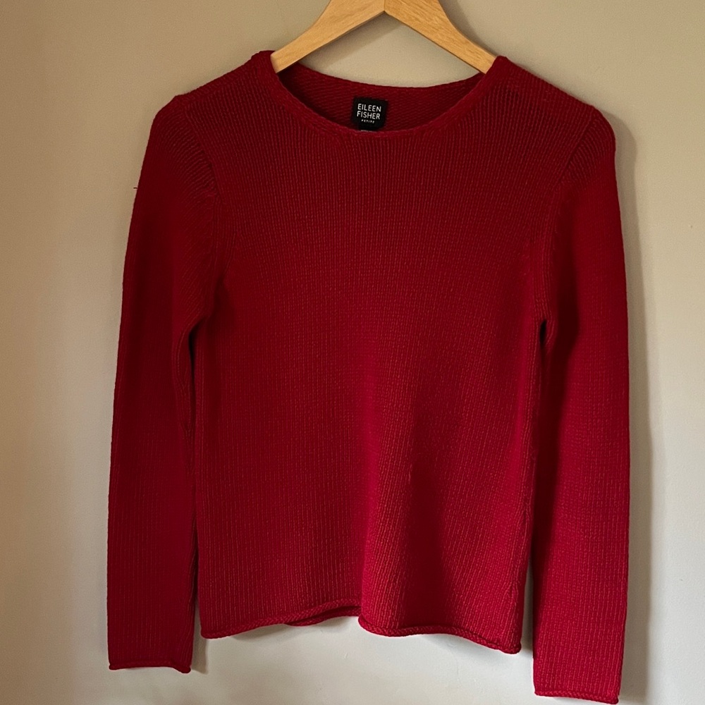 Eileen Fisher Vibrant Red Pullover